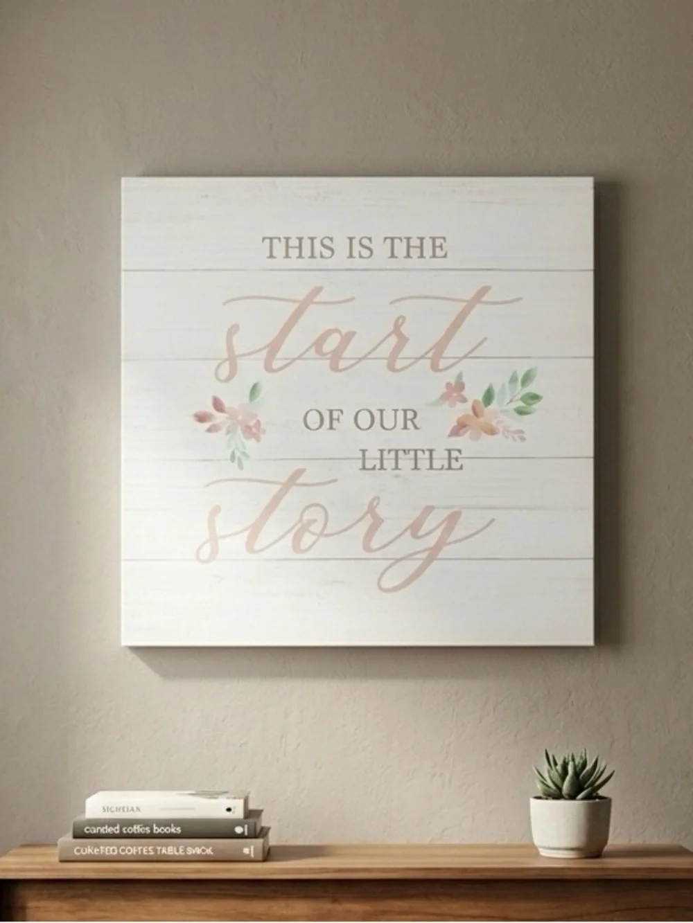 NWOT Start of Our Little Story Farmhouse Canvas Wall Art